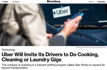 Uber drivers working for Uber Works